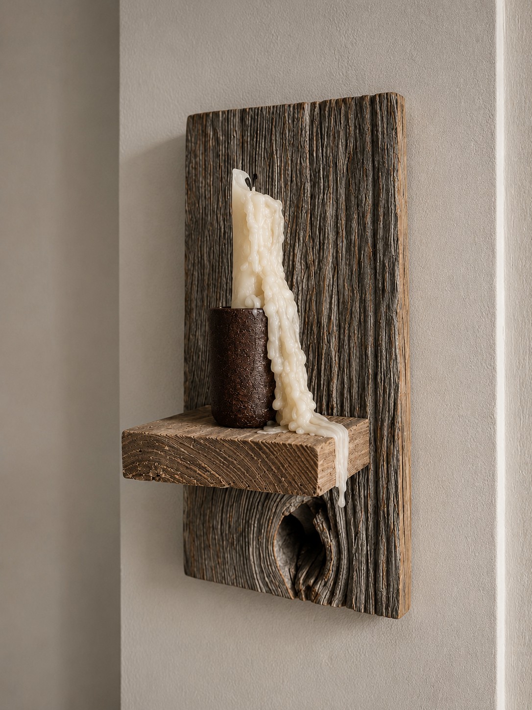 Candle and tactile finishing details at Casa del Mar