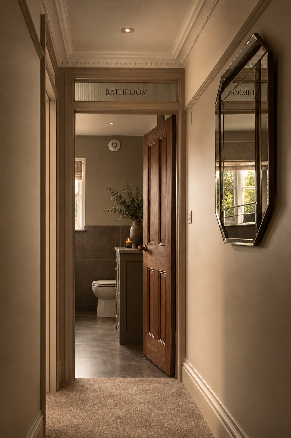 A considered sequence of doorways in the Rayleigh residence